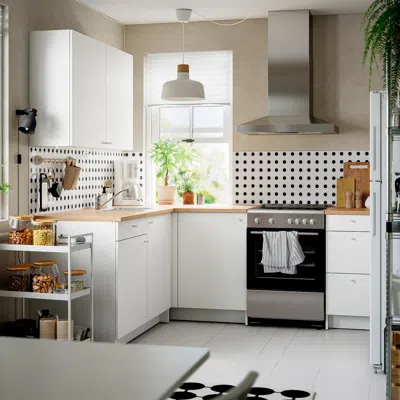 Ikea Knoxhult Corner Kitchen, White