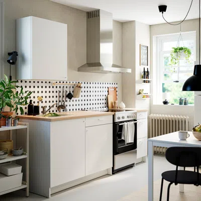 Ikea Knoxhult Kitchen, White, 93x24x88 "