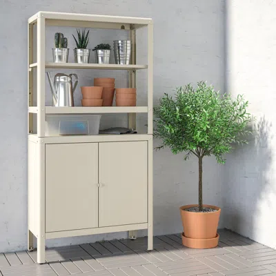 Ikea Kolbjörn Shelving Unit With Cabinet, Beige, 31 1/2x14 5/8x63 3/8 "