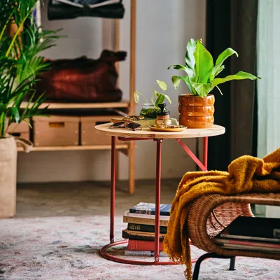 Ikea Kompishäng Side Table, Red Pine, 19 5/8 "