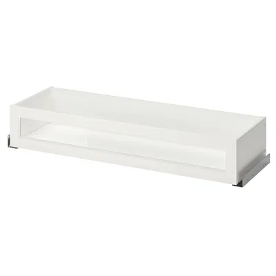 Ikea Komplement Drawer With Framed Glass Front, White, 39 3/8x13 3/4 "