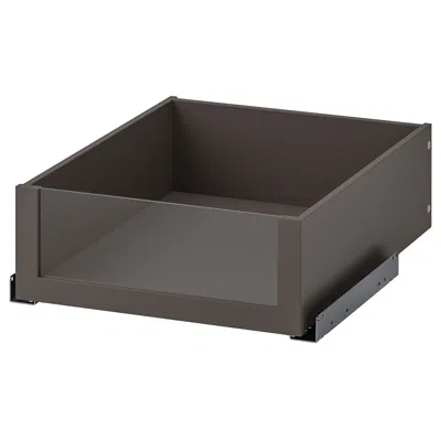 Ikea Komplement Drawer With Glass Front, Dark Gray, 19 5/8x22 7/8 "