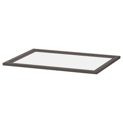 Ikea Komplement Glass Shelf, Dark Gray, 29 1/2x22 7/8 " In Black