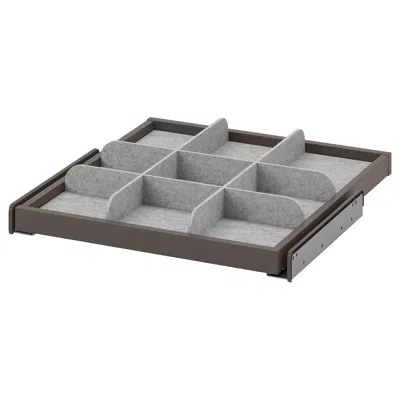 Ikea Komplement Pull-out Tray With Divider, Dark Gray/light Gray, 19 5/8x22 7/8 "