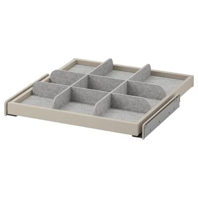Ikea Komplement Pull-out Tray With Divider, Gray-beige/light Gray, 19 5/8x22 7/8 "