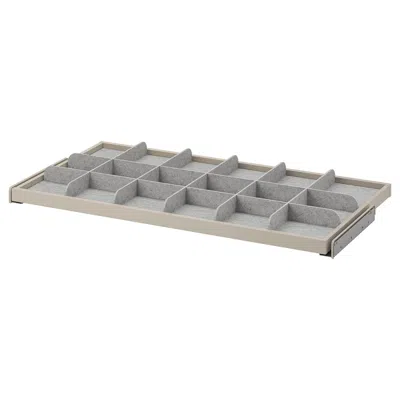 Ikea Komplement Pull-out Tray With Divider, Gray-beige/light Gray, 39 3/8x22 7/8 "