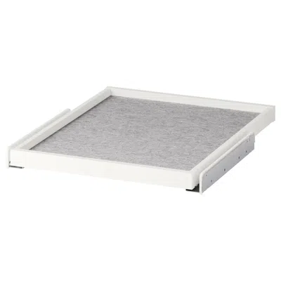 Ikea Komplement Pull-out Tray With Drawer Mat, White/light Gray, 19 5/8x22 7/8 "