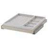 Ikea Komplement Pull-out Tray With Insert, Gray-beige/light Gray, 19 5/8x22 7/8 "