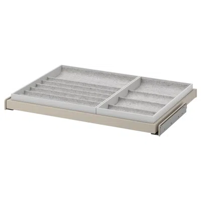 Ikea Komplement Pull-out Tray With Insert, Gray-beige/light Gray, 29 1/2x22 7/8 "