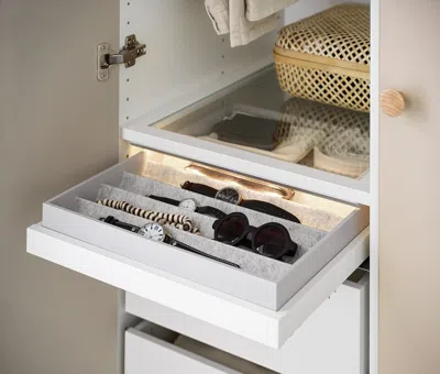Ikea Komplement Pull-out Tray With Insert, White, 19 5/8x22 7/8 "
