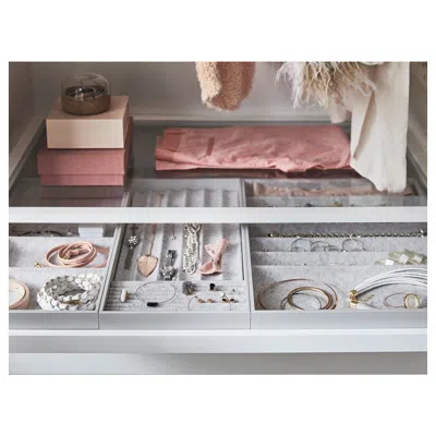 Ikea Komplement Storage With 4 Compartments, Light Gray, 6x20 7/8x2 "