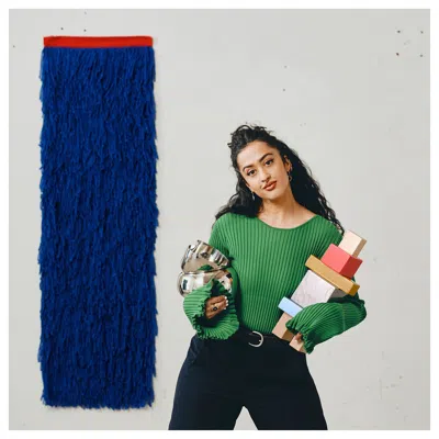 Ikea Konstrunda Hanging Tapestry, Blue, 19 5/8x63 "