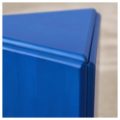 Ikea Konstrunda Stool, Blue, Depth: 11 3/8 "