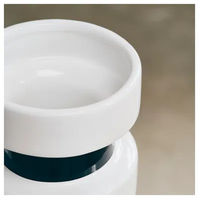 Ikea Konstrunda Vase, White/black, 11 ½ "