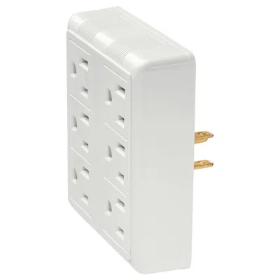 Ikea Koppla 6-way Adaptor Plug, Grounded White