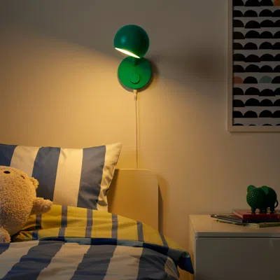 Ikea Korvsnöre Led Wall Lamp, Dimmable/green, Cord Length: 6 ' 7 "