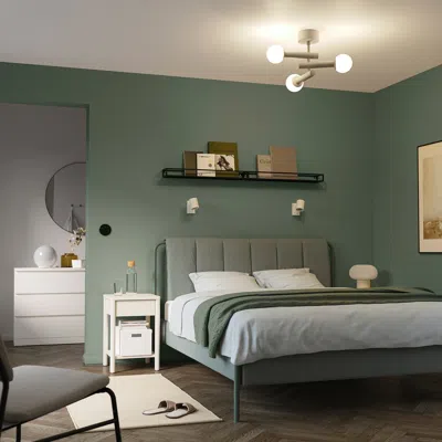 Ikea Kranbalk Ceiling Lamp, Beige, Height: 15 "