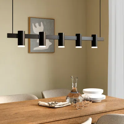 Ikea Kransalg Pendant Lamp With 5 Lights, Black, 44 "