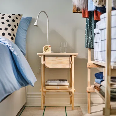 Ikea Kronören Nightstand, Pine, 15 3/8x12 5/8x21 5/8 "