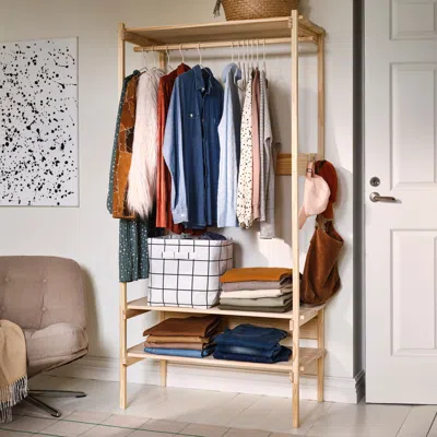 Ikea Kronören Open Wardrobe, Pine, 35 3/8x19 1/4x71 1/4 "