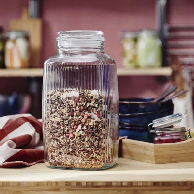 Ikea Kössebär Jar With Lid, Clear Glass, 101 oz In Transparent