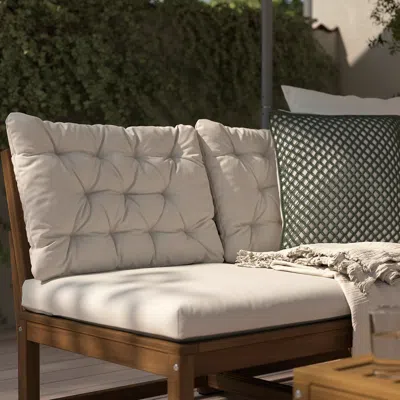 Ikea Kuddarna Back Cushion, Outdoor, Light Grey-beige, 24 3/8x17 3/8 "