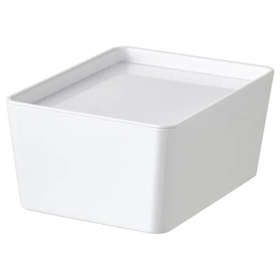 Ikea Kuggis Box With Lid, White, 5x7x3 ¼ "
