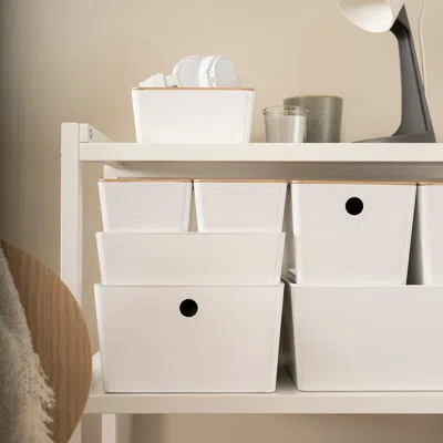 Ikea Kuggis Box With Lid, White, 7x10 ¼x3 ¼ "