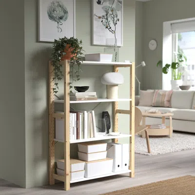 Ikea Kuggis Box With Lid, White/bamboo, 7x10 ¼x3 ¼ "