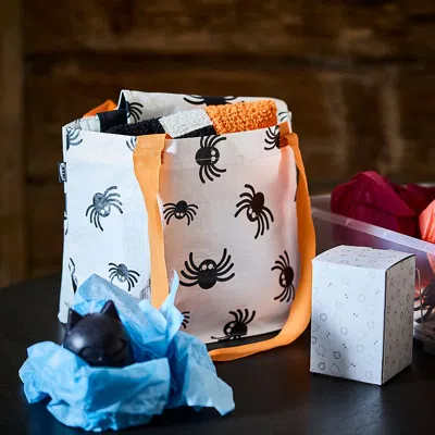 Ikea Kustfyr Bag, Spider Pattern White/black, 10 ¾x7x10 ¾ " 440 oz In Multi