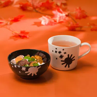 Ikea Kustfyr Mug, White/spider Black, 12 oz