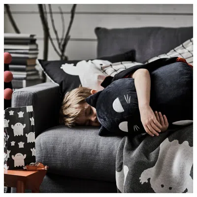 Ikea Kustfyr Soft Toy, Cat Black, 17 ¼ "