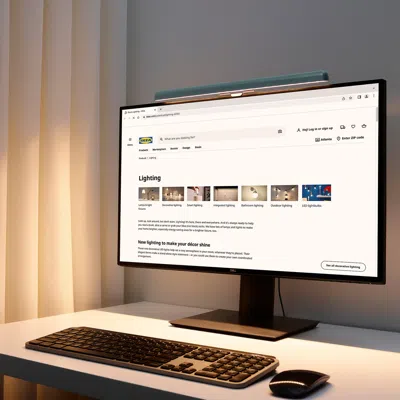 Ikea Lagergång Led Lamp For Screen, Dimmable/turquoise, Cord Length: 59 "