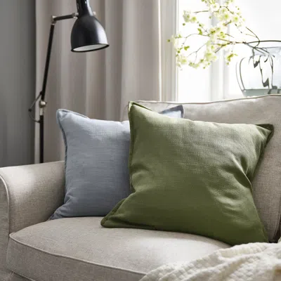 Ikea Lagerpoppel Cushion Cover, Gray-green, 20x20 "