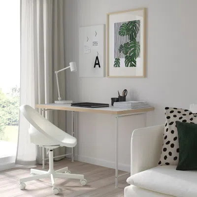 Ikea Lagkapten / Spänd Desk, White/anthracite, 47 1/4x23 5/8 "