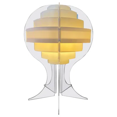 Pre-owned Ikea Lakane Strips Table Lamp Brylle Jacobsen Frosted Acrylic Finland 2000s In Sand