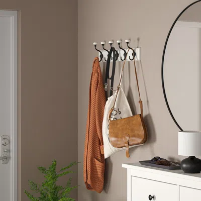 Ikea Landkrabba Rack With 5 Hooks, White, 19 ¾ "