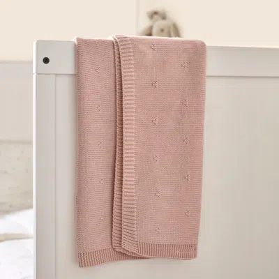 Ikea Len Baby Blanket, Pink/knitted, 27 1/2x35 3/8 "