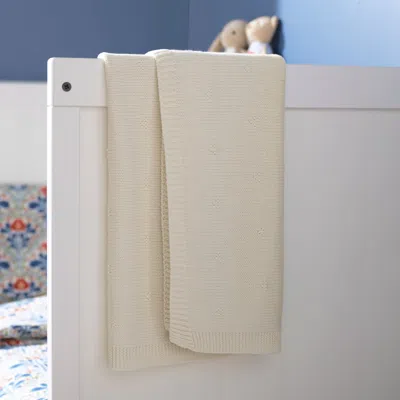 Ikea Len Baby Blanket, White/knitted, 27 1/2x35 3/8 "