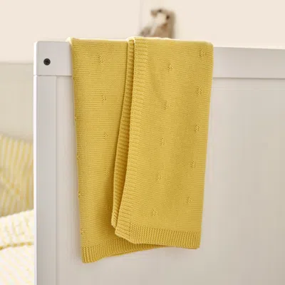 Ikea Len Baby Blanket, Yellow/knitted, 27 1/2x35 3/8 "