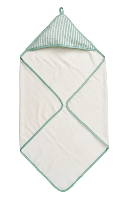 Ikea Len Baby Towel With Hood, White Blue/stripe Pattern, 31 1/2x31 1/2 "