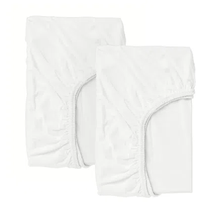 Ikea Len Crib Fitted Sheet, White, 28x52 "