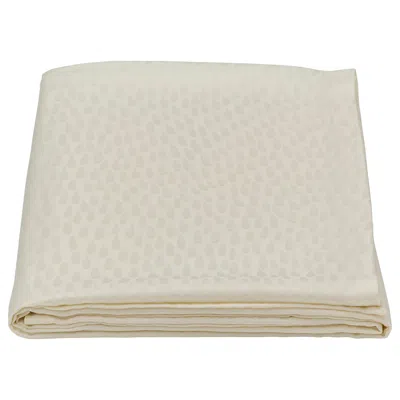 Ikea Liguster Tablecloth, Patterned White, 57x94 "