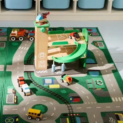 Ikea Lillabo Garage With Car And Helicopter, Multicolor, Height: 13 "