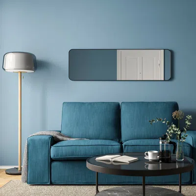 Ikea Lindbyn Mirror, Black, 15 3/4x51 1/8 " In Blue