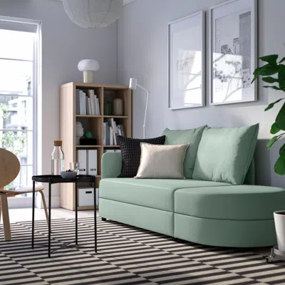 Ikea Lindåkra Sleeper Sofa, Vissle Light Gray-green, Armrest Height: 26 3/8 "