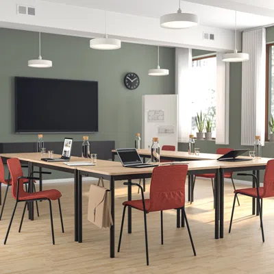 Ikea Läktare Conference Chair, Red/black, Tested For: 276 Lb