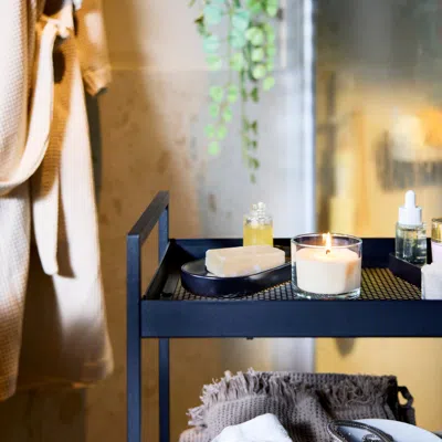 Ikea Lotsfågel Scented Candle In Glass, Fresh Linen White, 20 Hr