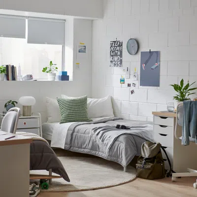 Ikea Låsbräken Comforter, Gray, Twin/twin X-long