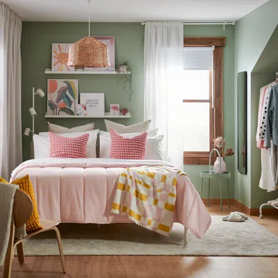 Ikea Låsbräken Comforter, Pink, Full/queen